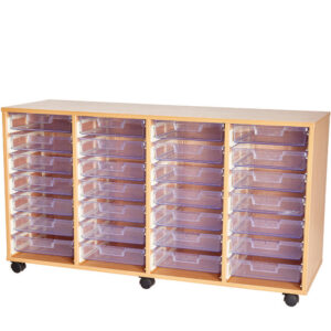 Craft Crystal Clear 28 Tray Quad Bay Storage Unit - 752mm High