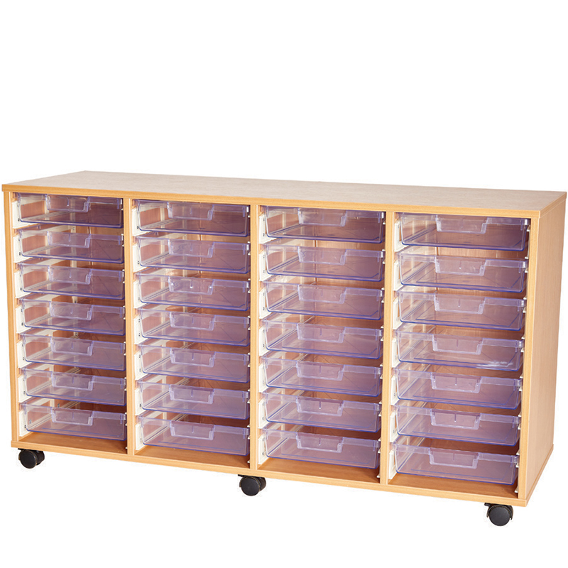 Craft Crystal Clear 28 Tray Quad Bay Storage Unit - 752mm High