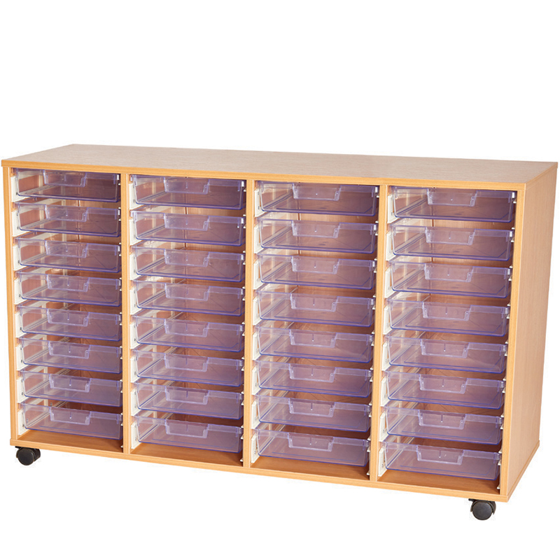 Craft Crystal Clear 32 Tray Quad Bay Storage Unit - 844mm High