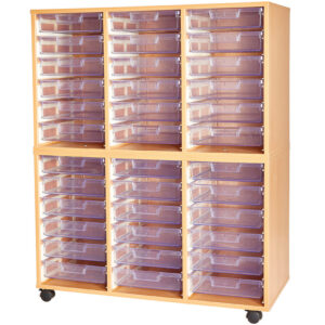 Craft Crystal Clear 36 Tray Triple Bay Storage Unit - 1257mm High