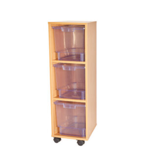 Craft Crystal Clear 3 Jumbo Tray Single Bay Storage Unit - 1107mm High