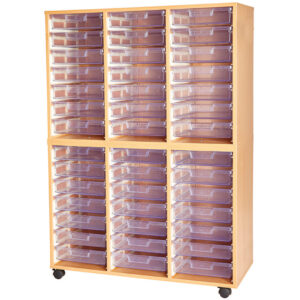 Craft Crystal Clear 42 Tray Triple Bay Storage Unit - 1440mm High