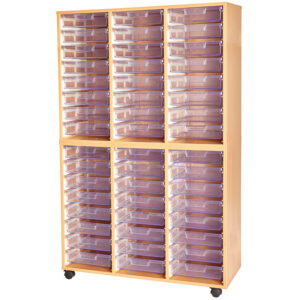Craft Crystal Clear 48 Tray Triple Bay Storage Unit - 1623mm High