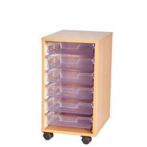 Craft Crystal Clear 6 Tray Single Bay Storage Unit - 661mm High