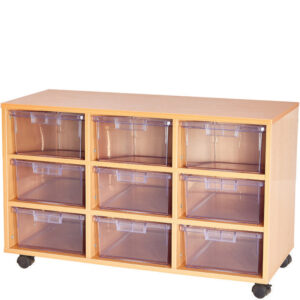Craft Crystal Clear 9 Deep Tray Triple Bay Storage Unit - 615mm High