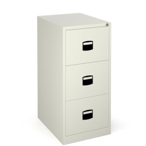Steel Contract 3 Drawer Filing Cabinet - White