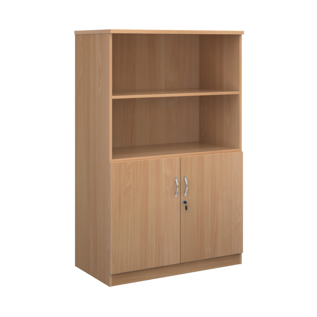 NEXT DAY Deluxe Combination Cupboard With Open Top Bookcase - 1600mm High