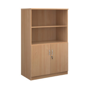 NEXT DAY Deluxe Combination Cupboard With Open Top Bookcase - 1600mm High