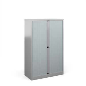 NEXT DAY Bisley Systems Storage Medium Tambour Cupboard - 1570mm High