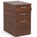 Desk-high-3-drawer-pedestal-with-silver-handles-600mm-deep-walnut