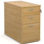 Desk-high-3-drawer-pedestal-with-silver-handles-800mm-deep-oak