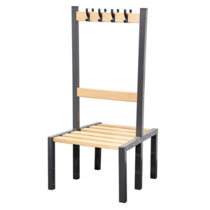 Double Sided 8 Hook Cloakroom Bench - 600mm Wide