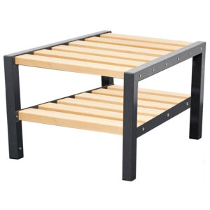 Double Sided Cloakroom Bench with Shoe Rack – 600mm Wide