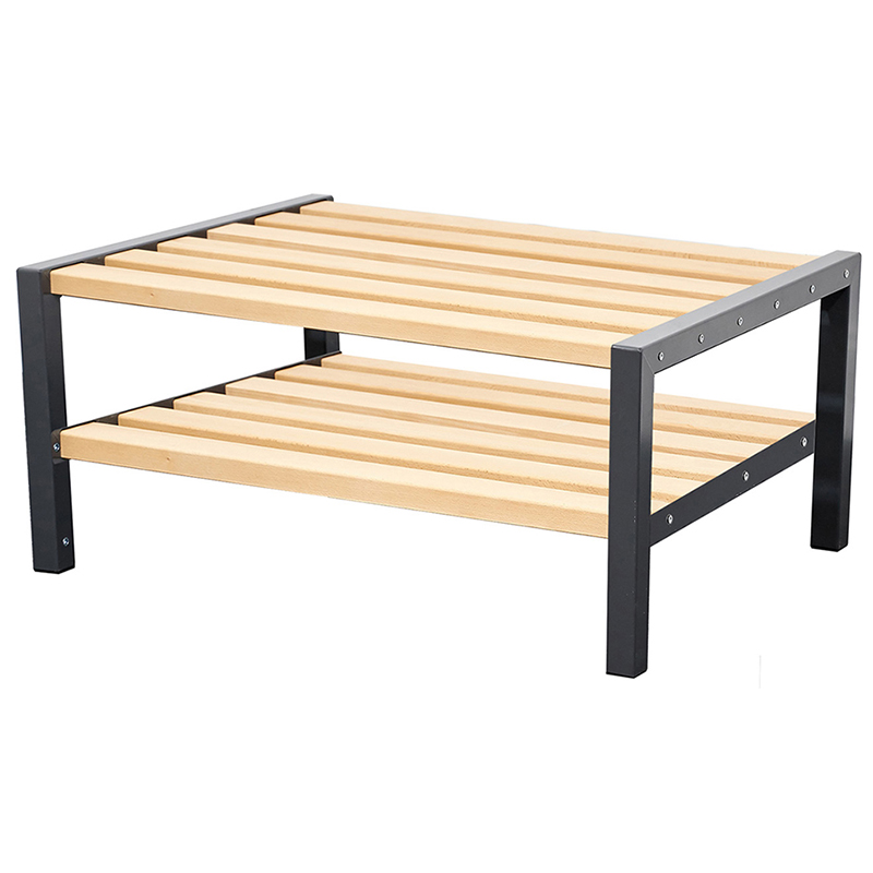 Double Sided Cloakroom Bench with Shoe Rack – 900mm Wide