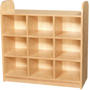 Early Years Low Level 3 Tier Storage Shelving Cube Unit with Back