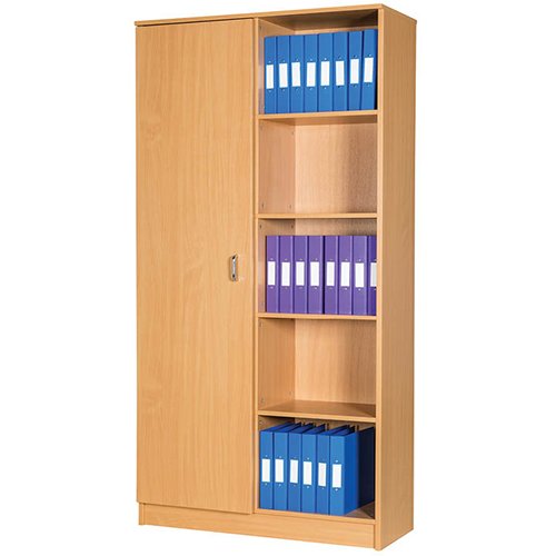 Education Box File 50 Space Storage Unit with Side Cupboard - 2108mm High