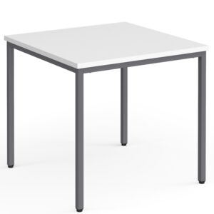 Square Flexi Classroom Table with Graphite Steel Frame 800mm Square