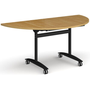 Flick Deluxe Semi Circular Fliptop Meeting Table -1600mm x 800mm