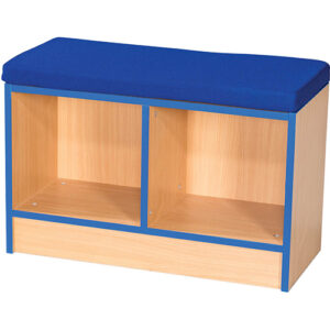 Folio Premium Double School Library Book Storage Bench with Cushion - 500mm High