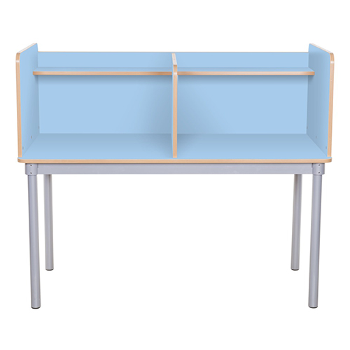 Premium Square Double Privacy Study Carrel - 4 Height Options