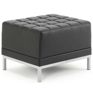 Infinity Modular Cube Chair Black Soft Bonded Leather