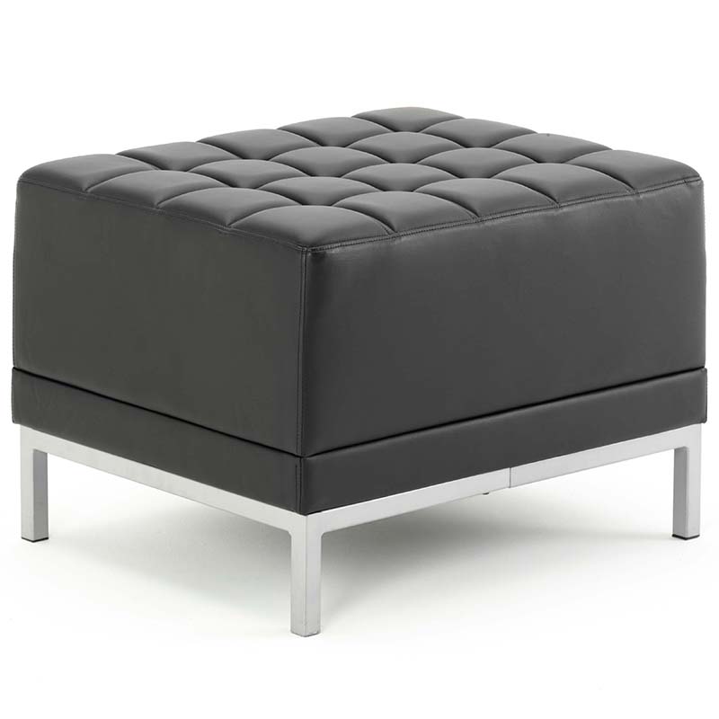 Infinity Modular Cube Chair Black Soft Bonded Leather