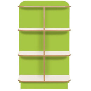 KubbyClass Polar School Library D-End Cap Bookcase - 1000mm High