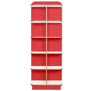 KubbyClass Polar School Library D-End Cap Bookcase - 1750mm High