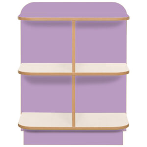 KubbyClass Polar School Library D-End Cap Bookcase - 750mm High