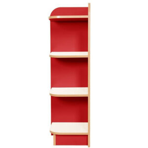 KubbyClass Polar School Library Left Hand End Bookcase - 1250mm High