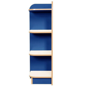 KubbyClass Polar School Library Left Hand End Bookcase - 1500mm High