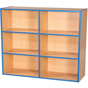 KubbyKurve Three Tier 2+2+2 School Library Shelf Long Unit - 1040mm High