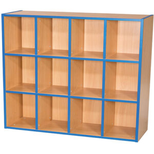 KubbyKurve Thee Tier 4+4+4 School Library Shelf Long Unit - 1040mm High