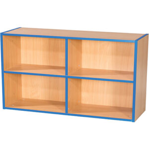 KubbyKurve Two Tier 2 + 2 School Library Shelf Long Unit - 700mm High