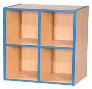 KubbyKurve Two Tier 2 + 2 School Library Shelf Unit - 700mm High