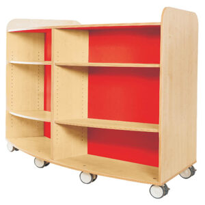KubbyClass Double Sided Curved School Library Bookcase - 1250mm High