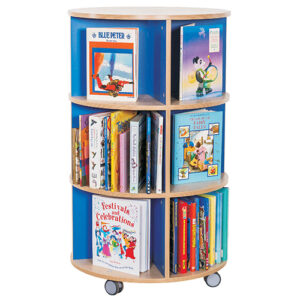 Kubbyclass School Library Book Mobile Carousel - 3 Tier