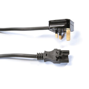 Mains lead with UK 3 pin plug to 3 pole connector - black - 3000mm