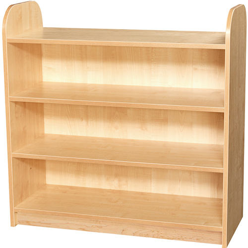 Early Years Low Level 3 Tier Storage Shelving Unit With Back