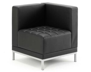 Infinity Modular Corner Unit Sofa Chair Black Soft Bonded Leather