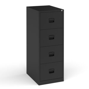 Steel Contract 4 Drawer Filing Cabinet - Black