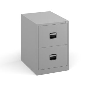 Steel Contract 2 Drawer Filing Cabinet - Grey