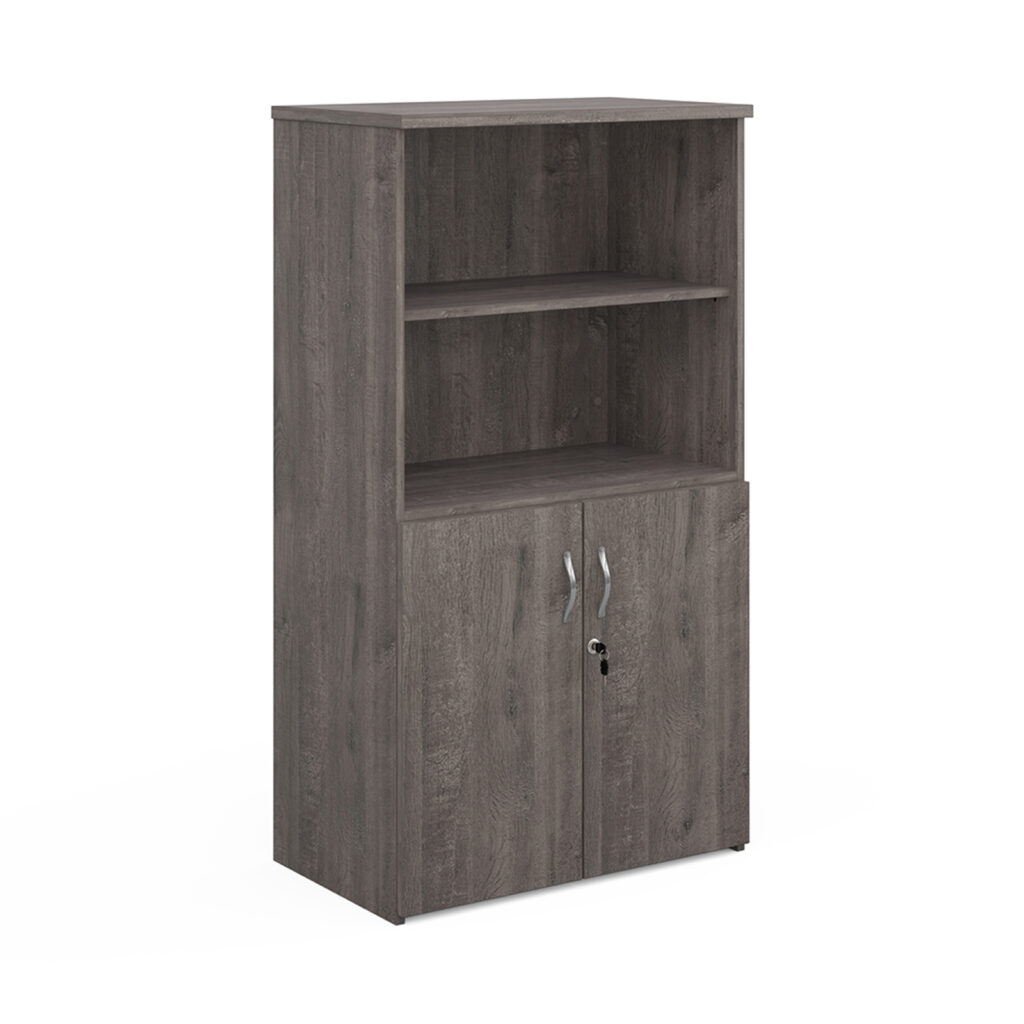 NEXT DAY Universal Combination Cupboard with Open Top Bookcase - 1440mm High