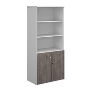 NEXT DAY Duo Combination Cupboard with Open Top Bookcase - 1790mm High