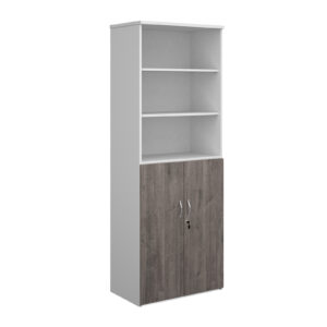 NEXT DAY Duo Combination Cupboard with Open Top Bookcase - 2140mm High