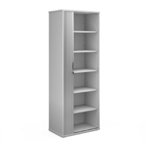 NEXT DAY Universal Single Silver Door Tambour Cupboard - 2140mm High
