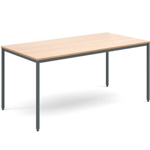 Rectangular Flexi Classroom Table with Graphite Powder Coated Steel Frame 1600mm x 800mm
