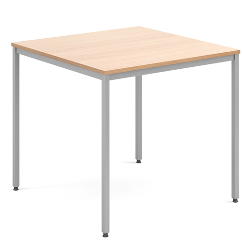 Square Flexi Classroom Table with Silver Powder Coated Steel Frame 800mm x 800mm