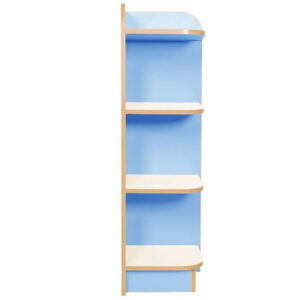 KubbyClass Polar School Library Right Hand End Bookcase - 1250mm High