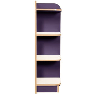 KubbyClass Polar School Library Right Hand End Bookcase - 1000mm High